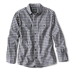 Black and White Orvis Long Sleeve Button Down Shirt Size M